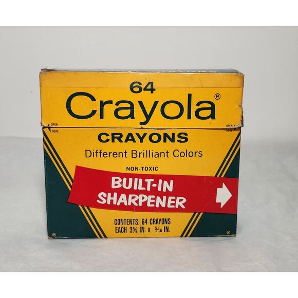Vintage And Retired Crayola Crayons 64 Pack With Built In Sharpener Pre-owned - Picture 8 of 11